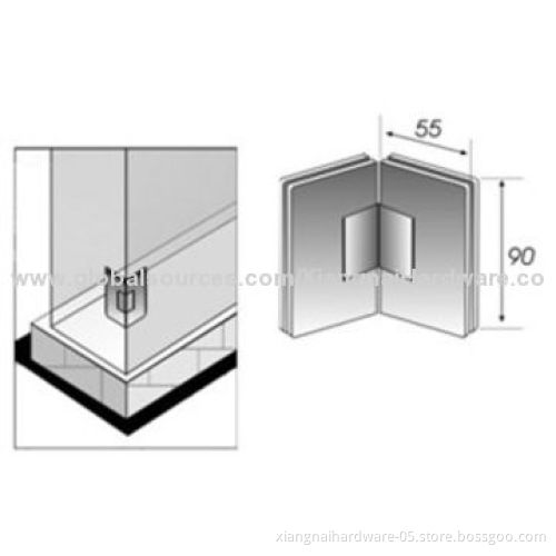 Glass to Glass 90-degree Shower Hinge